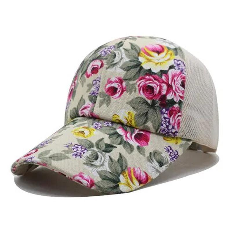 floral baseball hat in grey