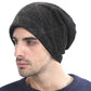 slouchy hat on model in black