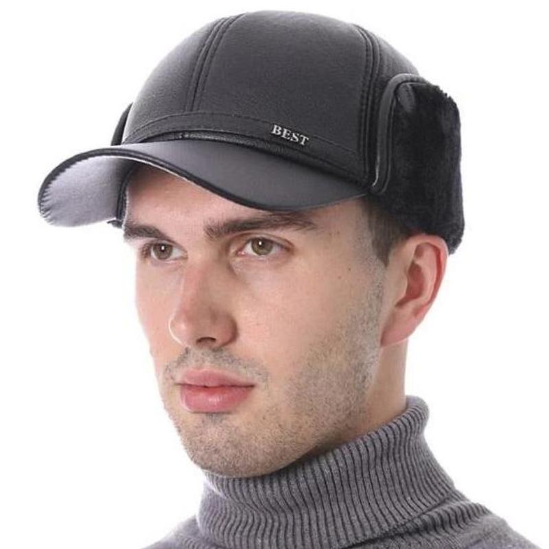 earflap cap on model
