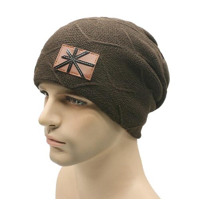 cable knit beanie in coffee color