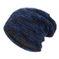 knitted slouchy beanies in blue