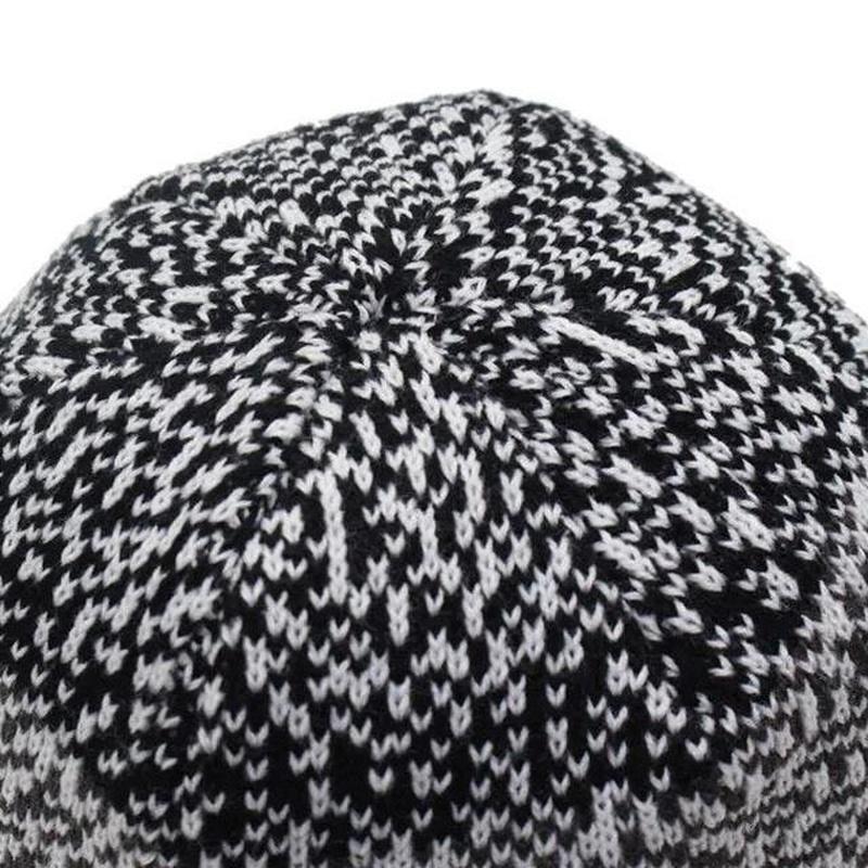 Knit Beanie Mens close up of top of beanie