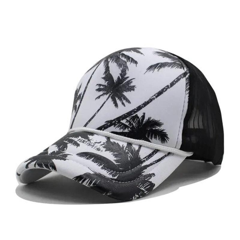 palm tree hat in black