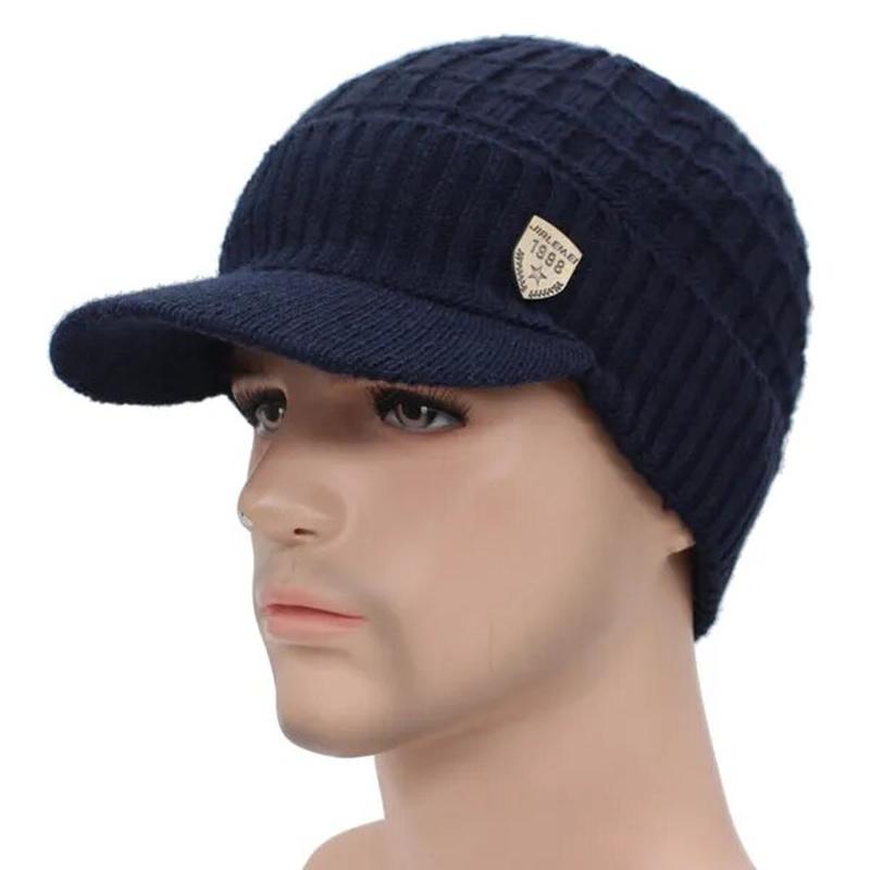 Beanie With BrimWith Optional Matching Scarf Navy