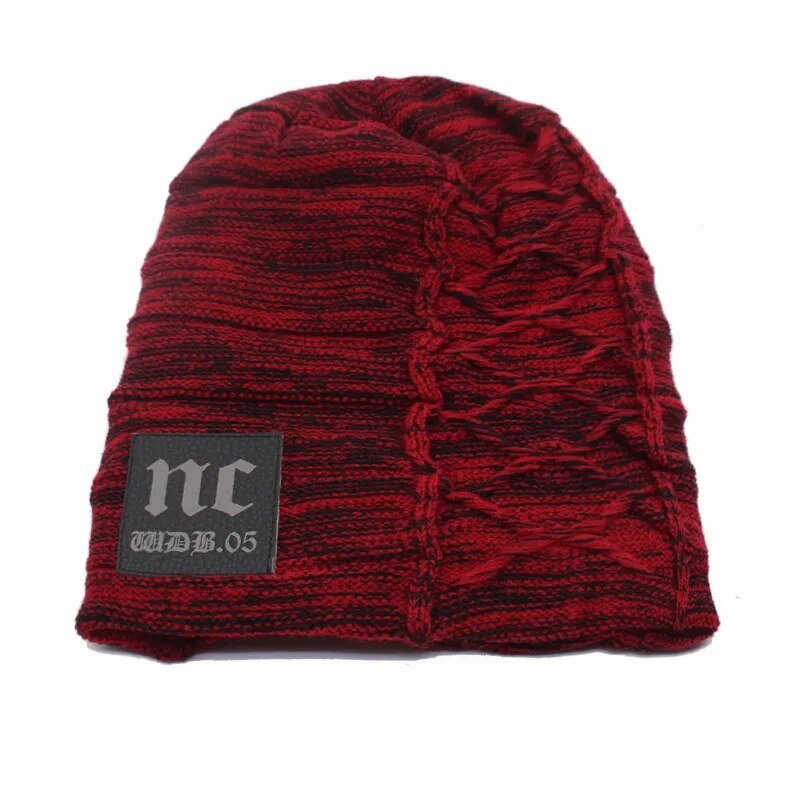 men slouchy beanie Red