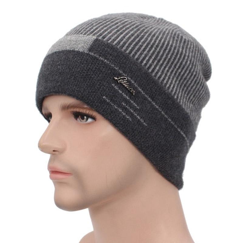 striped beanie light gray beanie 