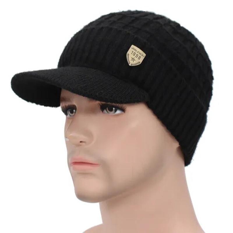 Beanie With Brim With Optional Matching Scarf Black