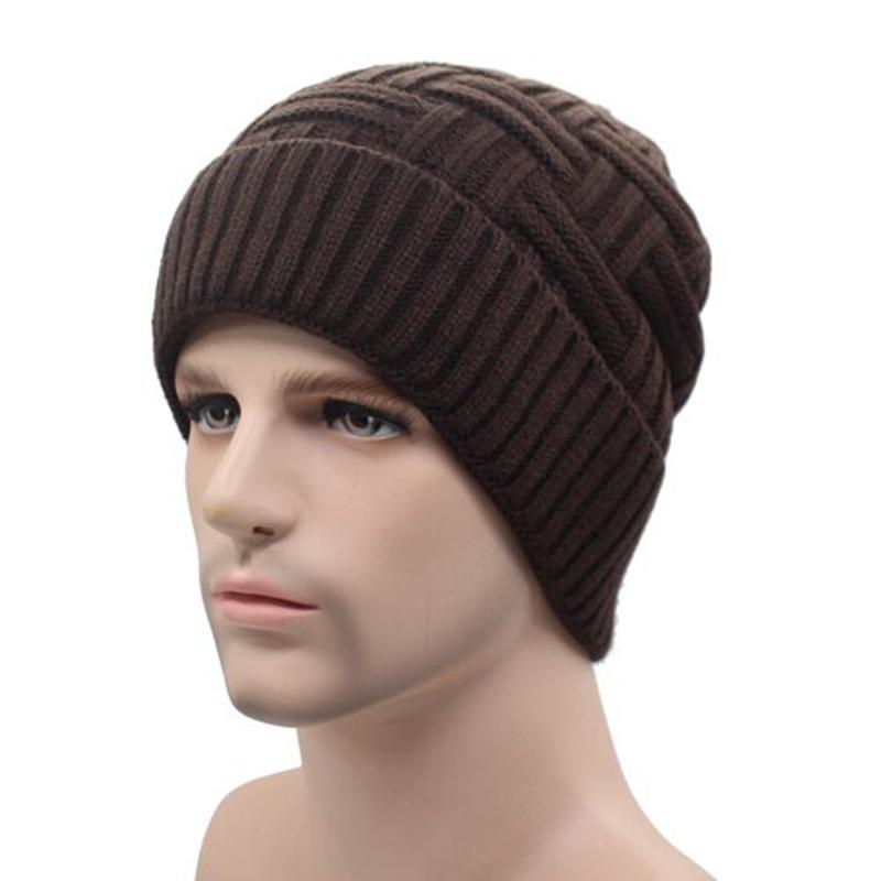 rib knit hat in coffee color