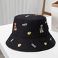 bear bucket hat in black