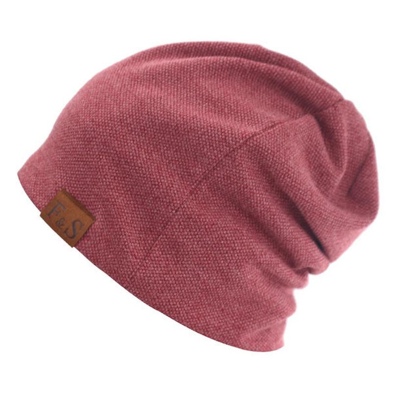 slouch beanie in red