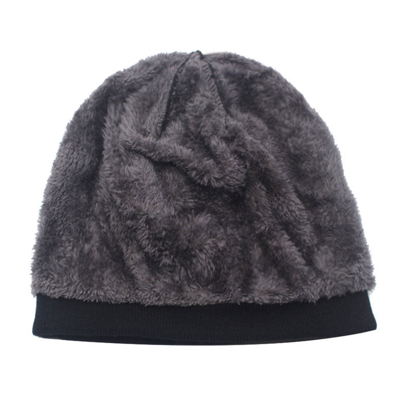 Winter Beanie Hat showing faux fur lining 