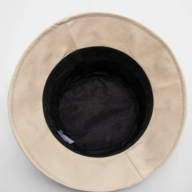 bear bucket hat showing inside of hat