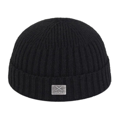 fishermans beanie in black 