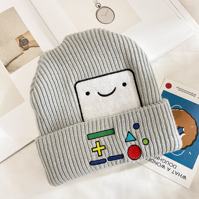 video game beanie in gray