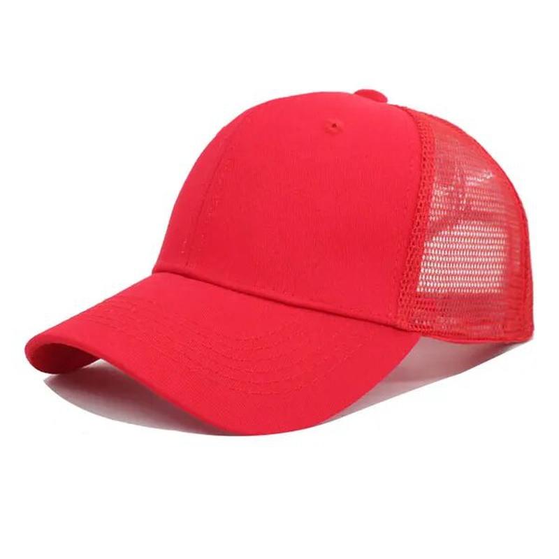 Womens Trucker Hat in bright red