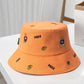 bear bucket hat in orange