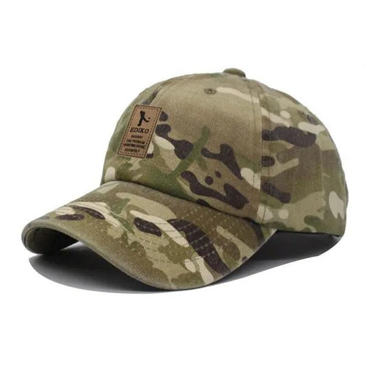camouflage baseball cap green front view 