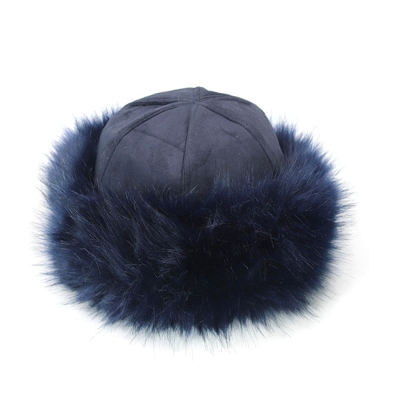 Ushanka Style Faux Fur Warm Winter Beanie Hat