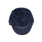 visor beanie in blue showing brim 