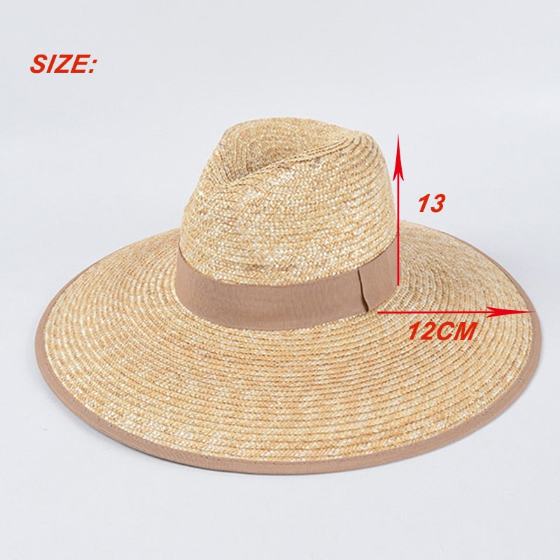 Big Sun Hat showing how long the brim is