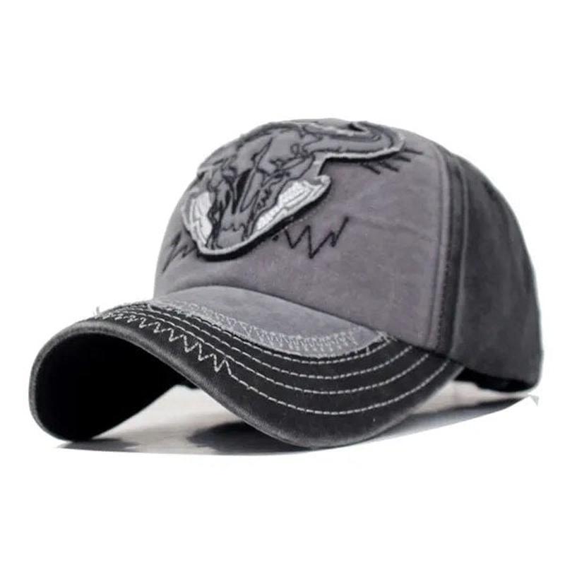 bull trucker hat in dark grey