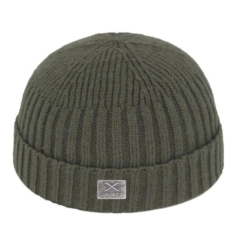 fishermans beanie in army green 
