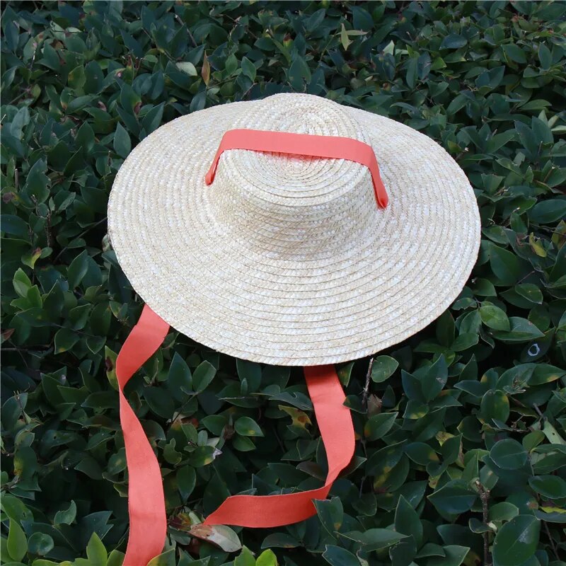 ribbon hat with orange ribbon