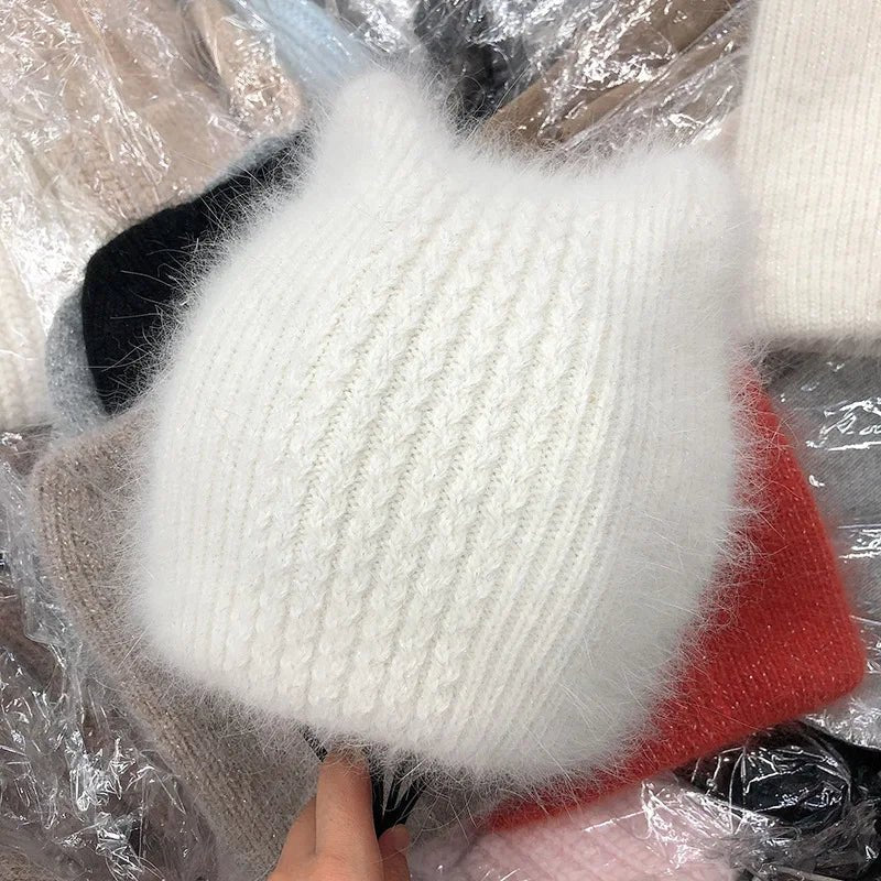 Fuzzy Cat Ear Beanie