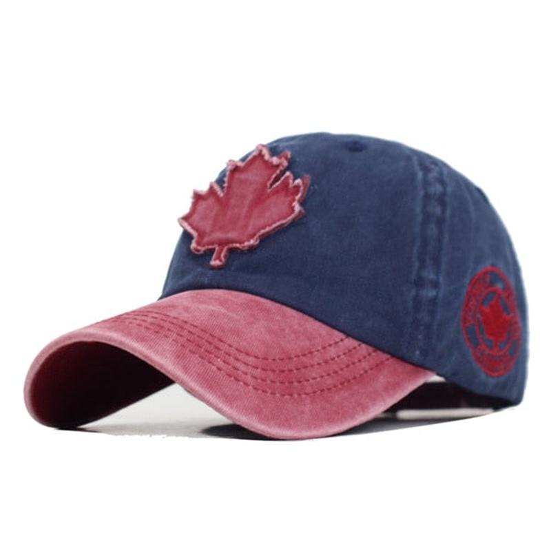 Canada Hat in blue and red brim