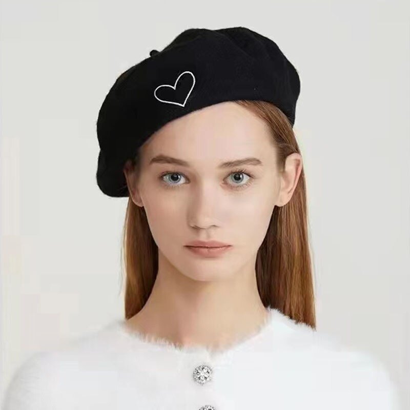 Heart Beret on model