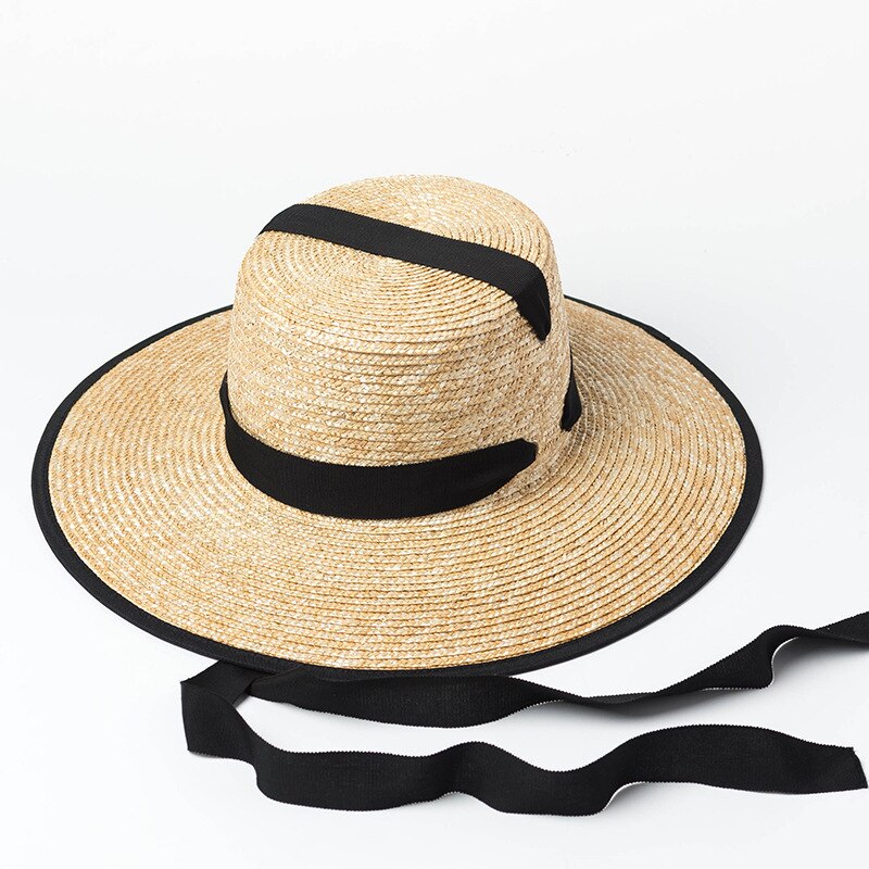 sun hat with tie showing hat on white background