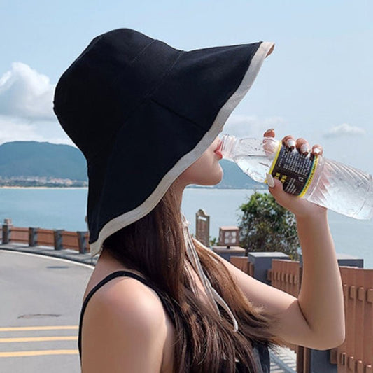  canvas bucket hat in black