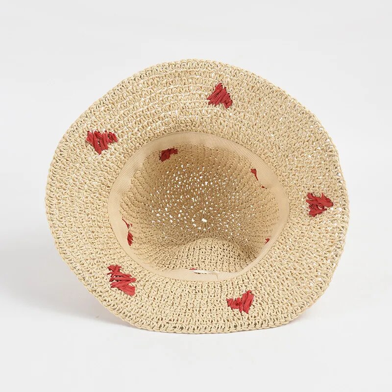 crochet bucket hats showing inside of hats