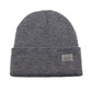 sport beanie in gray showing beanie laying flat 
