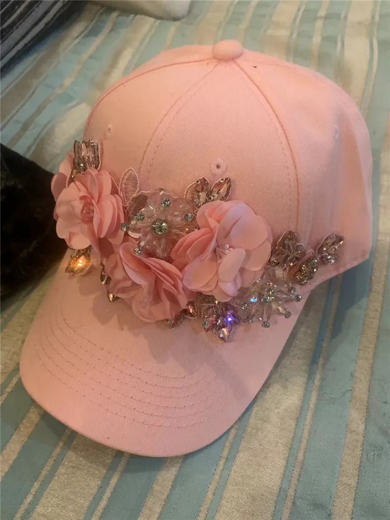 Flower Adorned Baseball Hat