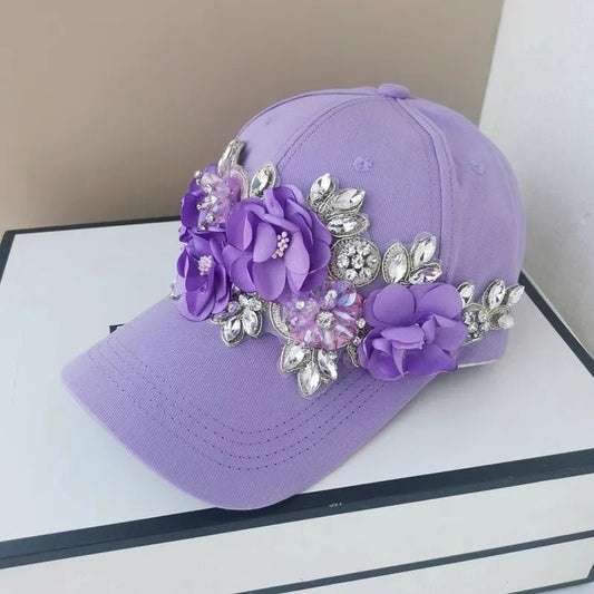 Flower Adorned Baseball Hat