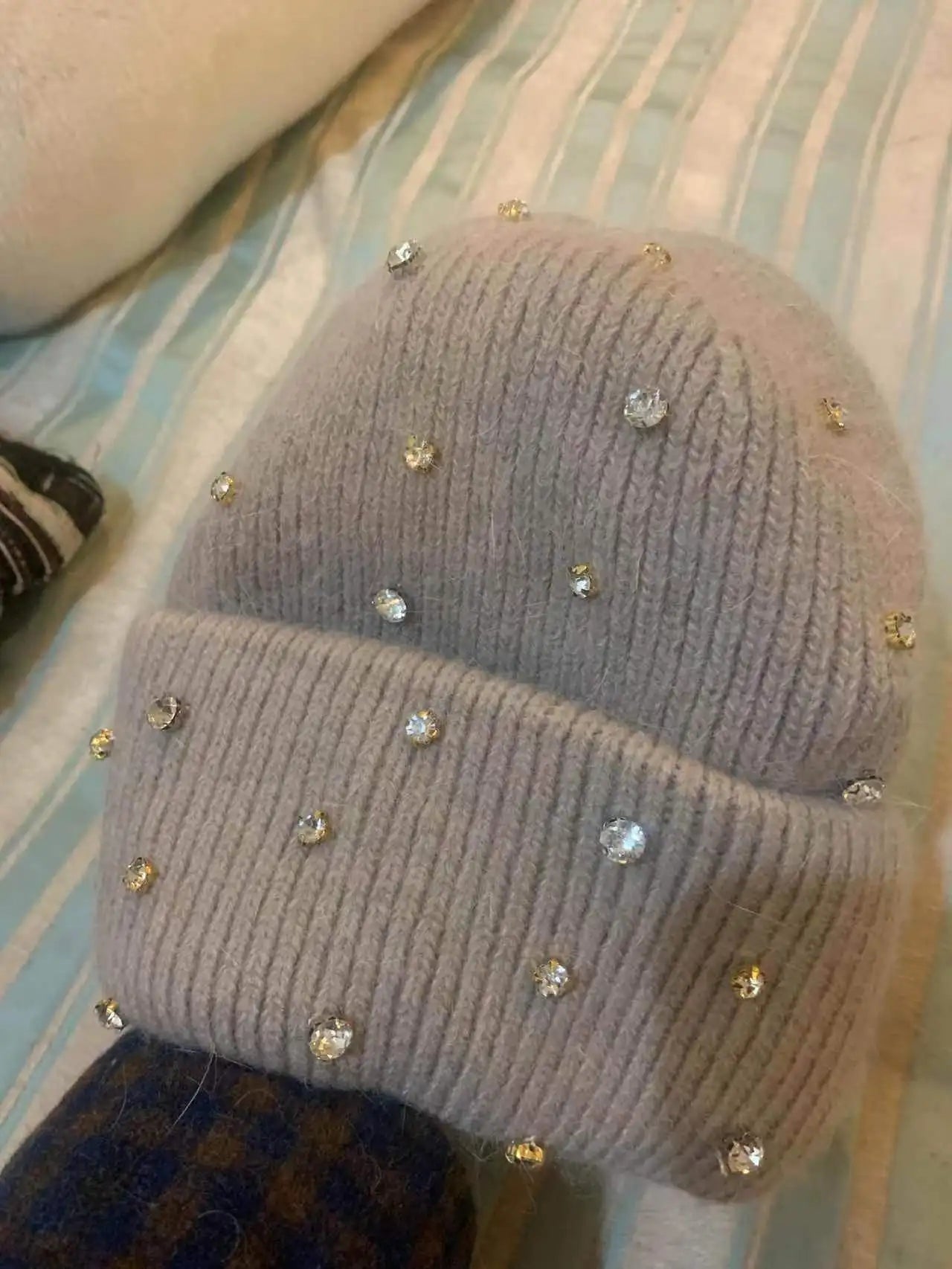 Sparkling Beanie with Rhinestones