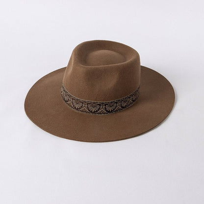 Felt Fedora in brown