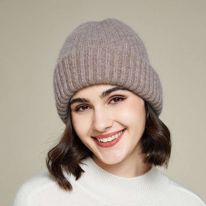 Plush Beanie on model front view