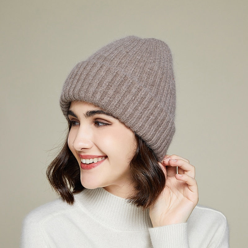 Plush Beanie on model side view