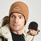 fleece beanie in brown