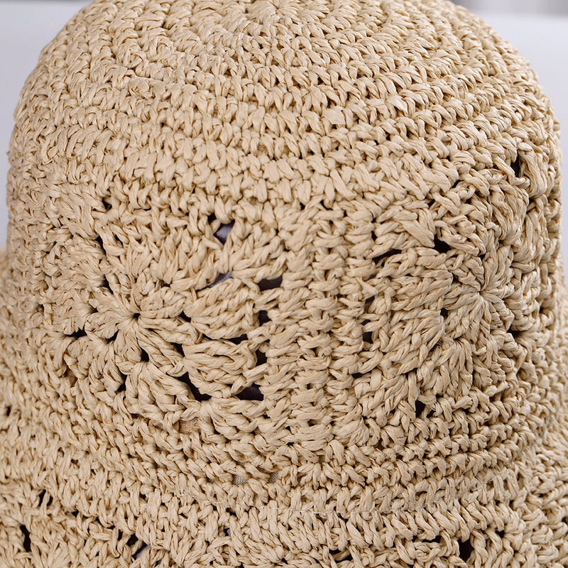 woven bucket hat closeup of woven pattern