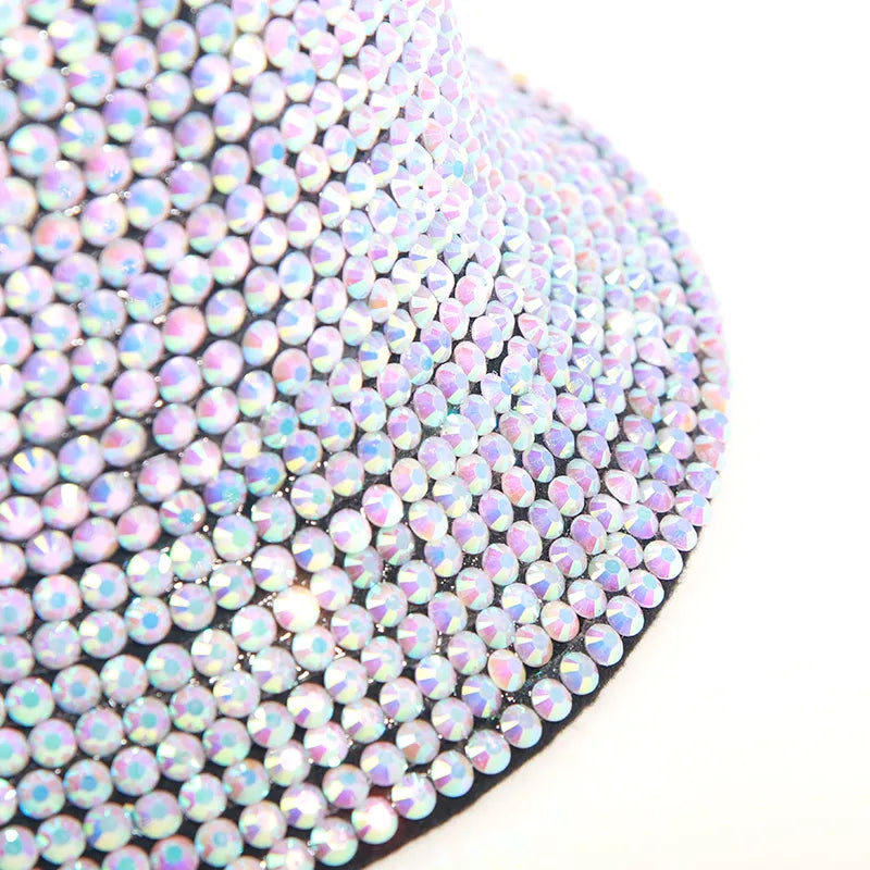 Sequins Bucket Hat showing closeup of sequins side view