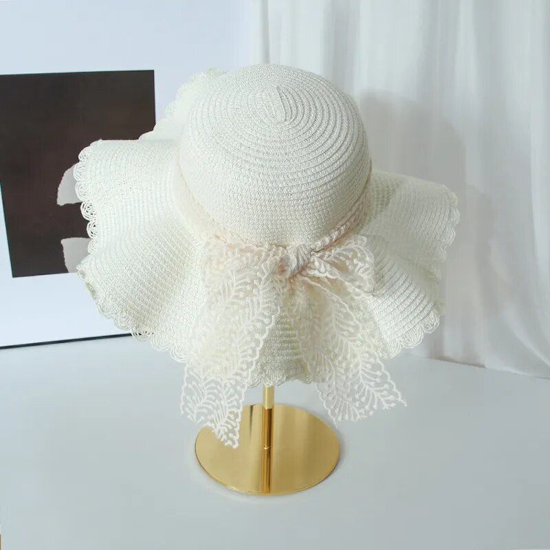 cute sun hat in white 