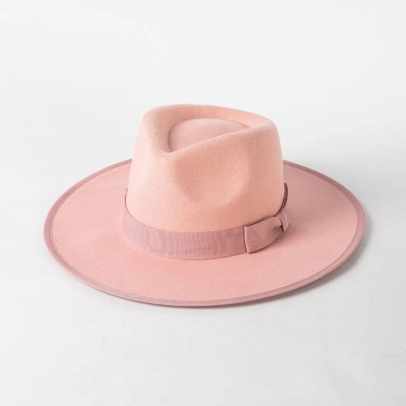 fedora sun hat in pink