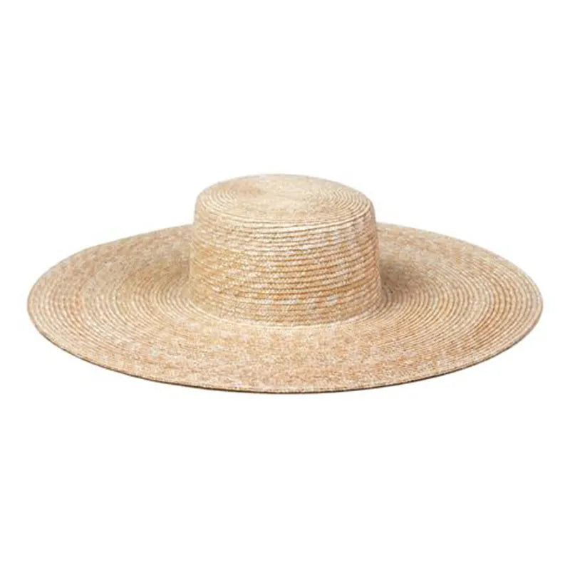 straw beach hat without black band