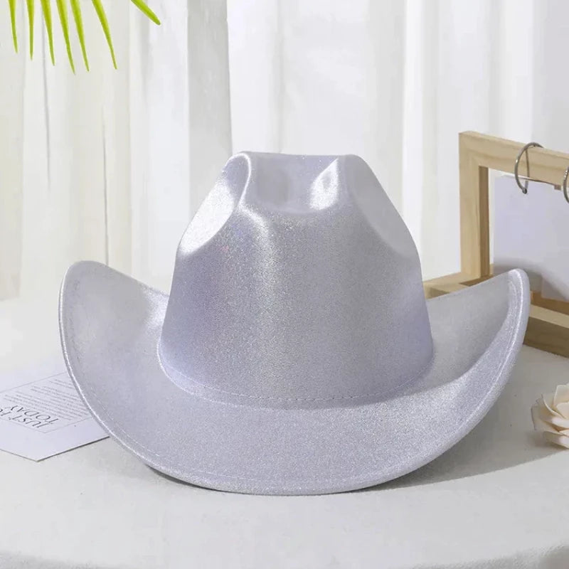 sparkly cowgirl hat in multicolor