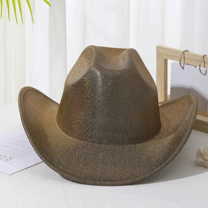 sparkly cowgirl hat in brown