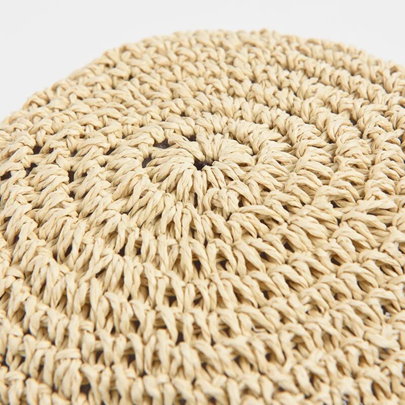 crochet bucket hats closeup of top of that 