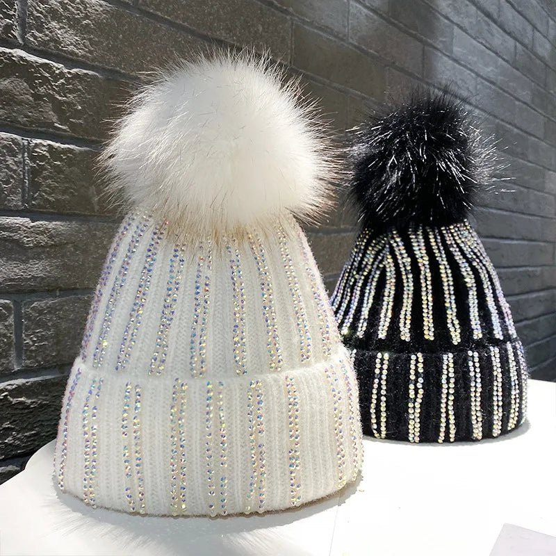 Sparkle Pom Pom Beanie